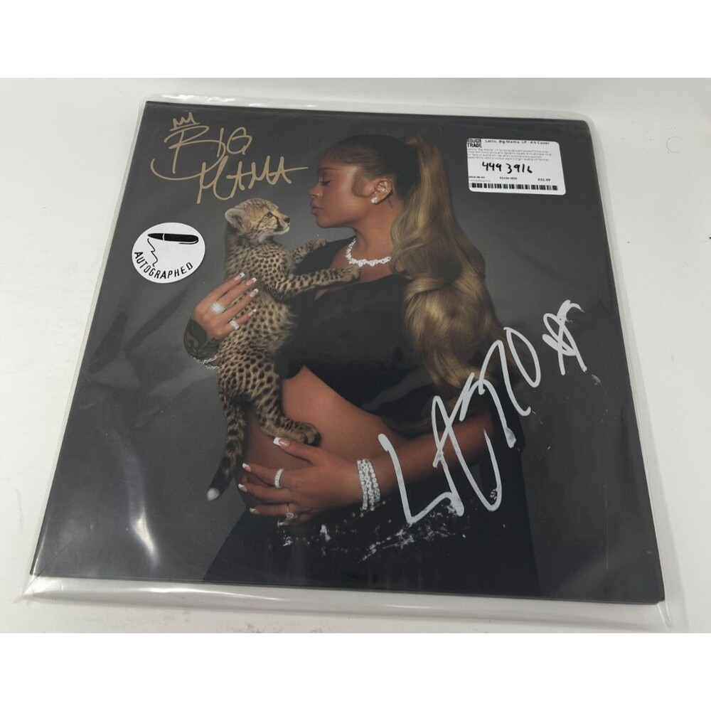 Latto Big Mama Alternate Cover Cream Tan Vinyl Signed Cover LP Record AUTOGRAPH